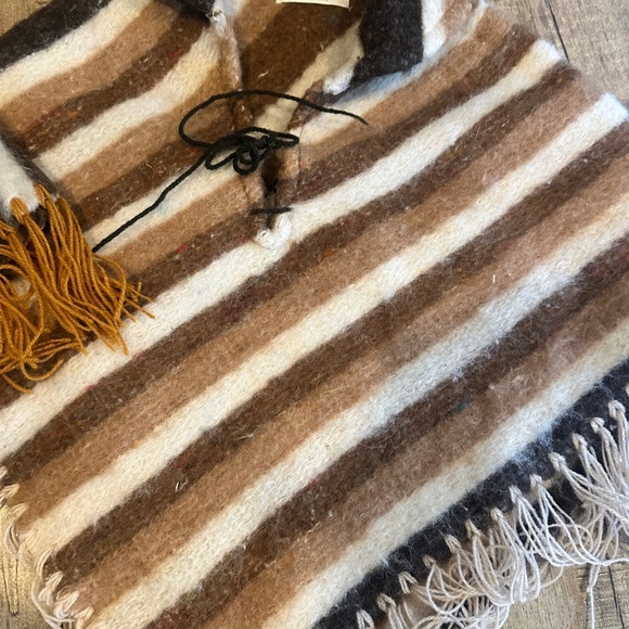 Alpaca poncho made in Peru, 100% alpaca, 100% warm. Made in Peru  vintage. - Picture 6 of 11